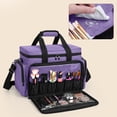 thumbnail image 2 of Bolsa de maquillaje BAFASO, tamaño grande, con separadores extraíbles, color morado, 2 of 8