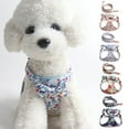 thumbnail image 1 of Reheyre 2Pcs/Set Floral Pattern Pet Chest Strap Set - Anti-escape Breathable Harness Traction Leash Set - for Cats and Dogs - Outdoor, 1 of 8