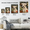 thumbnail image 4 of White Cream Border Terrier On Elegant Floral Backdrop William Morris Style Jungle Flowers Artwork Unframed Wall Art Print Poster Home Decor Premium, 4 of 5