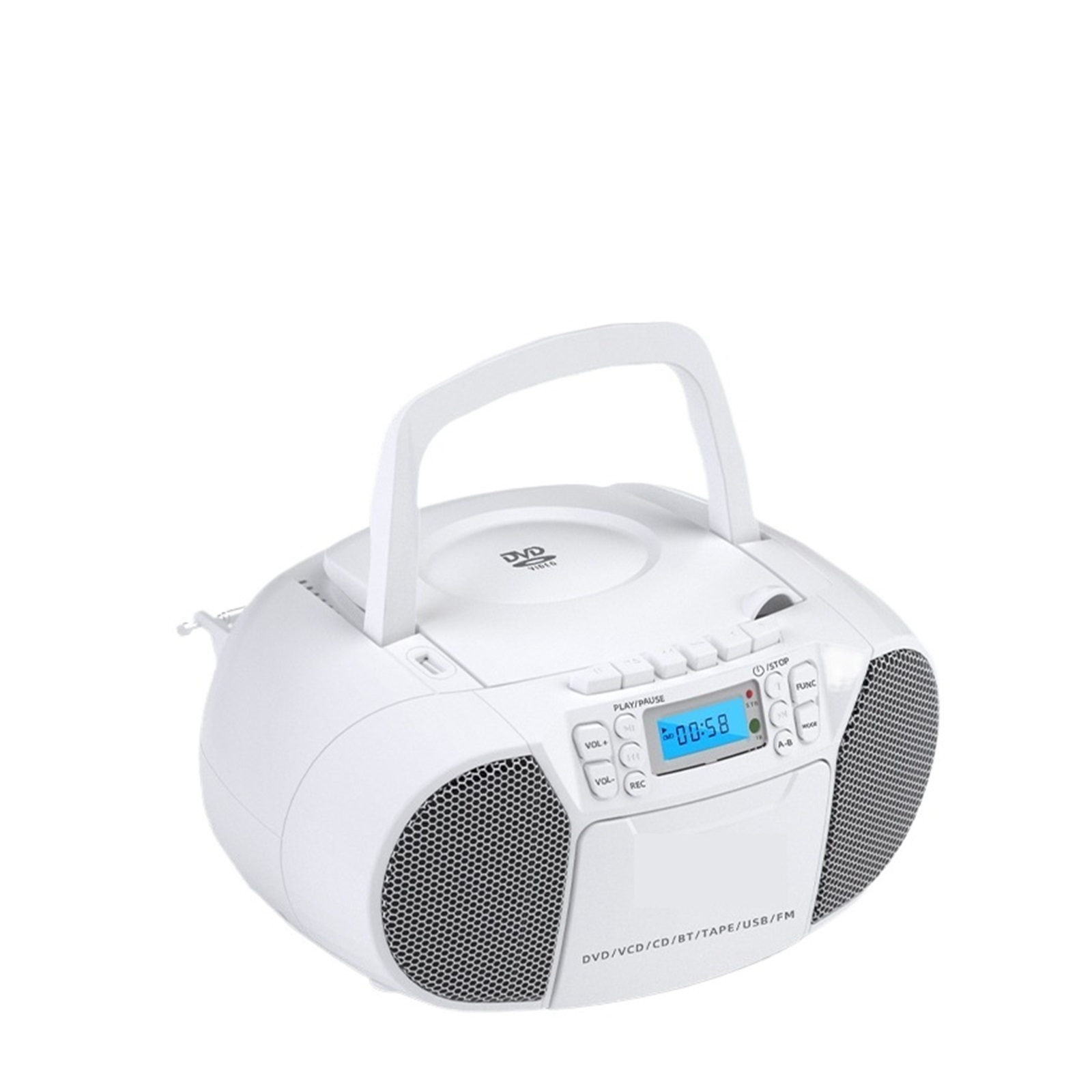 Revolutionize Your Music Game with Our Portable Cassette DVD/CD Player - Repeater, Recording ,Multi-Functional