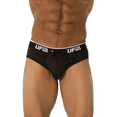thumbnail image 3 of UFM Mens Underwear, Polyester-Spandex Mens Briefs, Regular and Adjustable Support Pouch Men Underwear, 52-54 waist, Black, 3 of 6