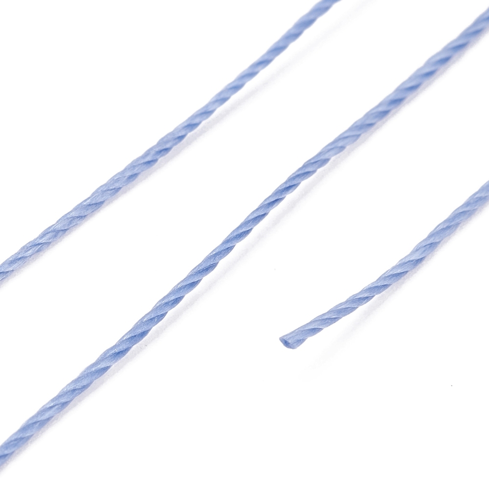 Round Waxed Polyester Thread String Micro Macrame Cord Twisted Cord for Leather Sewing Stitching Royal Blue 0.8mm about 54.68 Yards(50m)/Roll