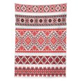 thumbnail image 3 of Ambesonne Art Tablecloth Rectangular Table Cover, Ukranian Ornate Borders, 60"x84", Vermilion Black White, 3 of 4