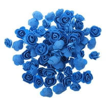 Raindrops Blue Mini Artificial Rose Heads for Decor Made of Plastic Lifelike Effect Good Decoration 100pcs