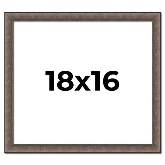18x16 Frame Silver Real Wood Picture Frame Width 1.25 Inches | Interior Frame Depth 0.5 Inches |