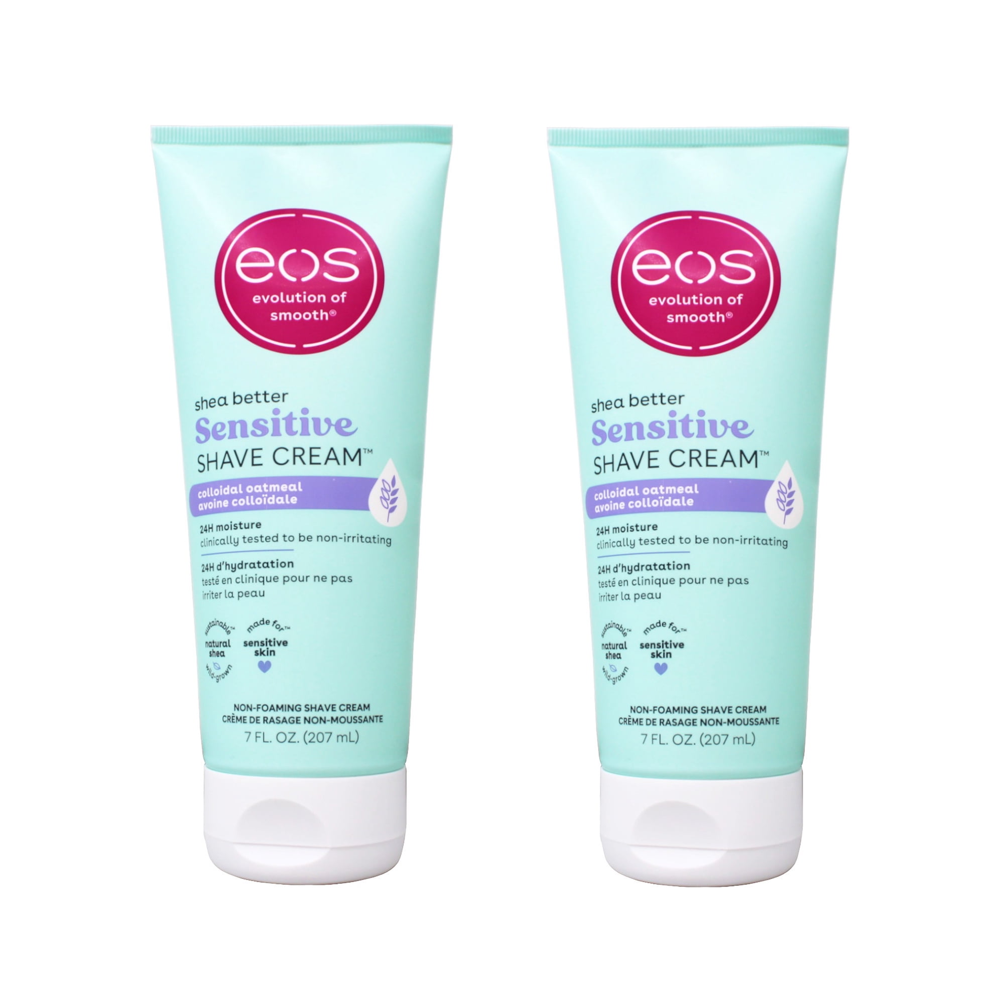 eos Sensitive Shave Cream, Unscented, 7 fl oz (2 Pack)