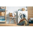 thumbnail image 2 of Ahgly Company Machine Washable Indoor Round Abstract Dark Sienna Brown Area Rugs, 5' Round, 2 of 7