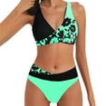 thumbnail image 1 of MKLEKYY Trajes De Baño Mujer Curvy Women'S Print High Waisted Tankini Two Tankini Set Swimsuit, 1 of 5
