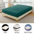 thumbnail image 7 of HGmart Green Polyester Protector Diamond Grid Ultrasonic Waterproof Quilted Fitted Sheet-Size T, 7 of 7