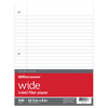 Office Depot Ruled Filler Paper, 3-Hole Punched, 16-Lb, Wide Ruled With Margin, 10 1/2in x 8in, 500 Sheets, 09227OD