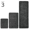 thumbnail image 2 of mDesign Non-Slip Microfiber Polyester Heathered Rugs, Set of 3 - Charcoal Gray, 2 of 9