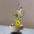thumbnail image 5 of Plato de cerámica retro chino de base baja for arreglos florales con bandeja antigoteo de mesa Kenzan, 5 of 5