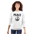 thumbnail image 3 of Hippie Peace Sign Make Love Not War Sweatshirt for Men or Women Brisco Brands M, 3 of 6