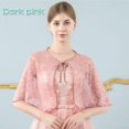 thumbnail image 2 of Mujer encaje encogimiento de hombros Bolero capa nupcial cubrir abrigo Tippet accesorio de boda, 2 of 5