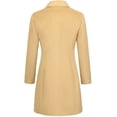 thumbnail image 3 of Wantdo Women's Pea Coat Double Breasted Peacoat Warm Winter Coat Knee-Length Trench Coat Khaki M, 3 of 14