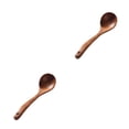 thumbnail image 1 of Transemion Brown Beautiful Texture Wooden Kitchen Utensils Home Cooks Choose Wood Wooden Spoons For Cooking Soup Ladle 2Set, 1 of 6