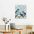 thumbnail image 3 of JEUXUS Bird Pictures Bathroom Decor Wall Art Blue Gray Birds Painting Artwork for Kids Room Bedroom Walls Decoration, Framed Wrapped Canvas, 3 of 5