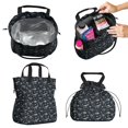 thumbnail image 2 of Black White Dinosaurs Fossils Pattern Drawstring Lunch Bag Women - Drawstring Lunch Bag Insulated for Work Office - Stain-Resistant Large Lunchbags for Women with Multi-Pockets, 2 of 6