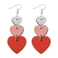 thumbnail image 2 of Pendientes de madera de doble cara con forma de corazón de color degradado hechos a mano, serie de corazones, pendientes, pendientes, pendientes, pendientes, 2 of 9