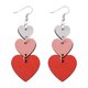 thumbnail image 2 of Pendientes de madera de doble cara con forma de corazón de color degradado hechos a mano, serie de corazones, pendientes, pendientes, pendientes, pendientes, 2 of 9
