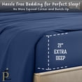 thumbnail image 3 of California King 6-Piece Sheet Set 800-Thread Count 100% Pure Organic Cotton, 21" Deep Pockets (1 Flat, 1 Fitted, 4 Pillowcases) - Mediterranean Blue, 3 of 7