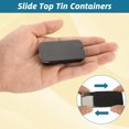 thumbnail image 4 of XD-100 Pack Mini Metal Tin Empty Tin Containers with Slide Top Lids, Rectangular Metal Tin Boxes Containers for Storage Candies, Jewelry, Crafts, Pills, 2.36 X 1.3 X 0.4 (Black)*1, 4 of 7