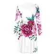 thumbnail image 4 of Ynynloco Women's Casual Long Sleeve Dresses A line Empire Waist Knee Length Loose Swing Party Dress with Pockets, 4 of 7