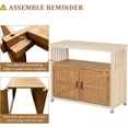 thumbnail image 5 of CQSXDA Wooden Patio Bar Table Set with Storage Features, Compact Buffet Cabinet for Indoor and Outdoor Use, 5 of 14
