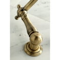 thumbnail image 4 of Kingston Brass KS1023PL Heritage Two-Handle Wall Mount Roman Tub Faucet, Antique Brass, 4 of 8