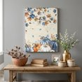 thumbnail image 3 of Canvas Wall Art, Orange Blue Pumpkin Fall Framed Canvas Prints for Living Room Bedroom, Thanksgiving Maple Leaves Branch Large Gallery Wrapped Wall Decor for Home Office, Gifts, 16"x20" Ship Next Day, 3 of 9