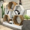 thumbnail image 3 of Cicek Open Shelves Bookshelf - White & Oud Oak, 3 of 5
