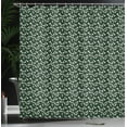 thumbnail image 3 of Ambesonne Floral Shower Curtain, Minimalist Poppy Flowers Art, 69"Wx70"L, Dark Green White and Teal, 3 of 4