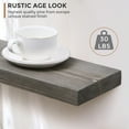 thumbnail image 4 of 16 Inch Handcrafted European Pine Natural Rustic Wooden Floating Shelves Wall Mounted Set of 2, Gray, 4 of 7
