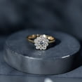 thumbnail image 6 of Rosec Jewels Lab Created Diamond Flower Ring - Cluster Engagement Ring - EF-VS Grade Certified, 14K Yellow Gold, US 3.00, 6 of 9