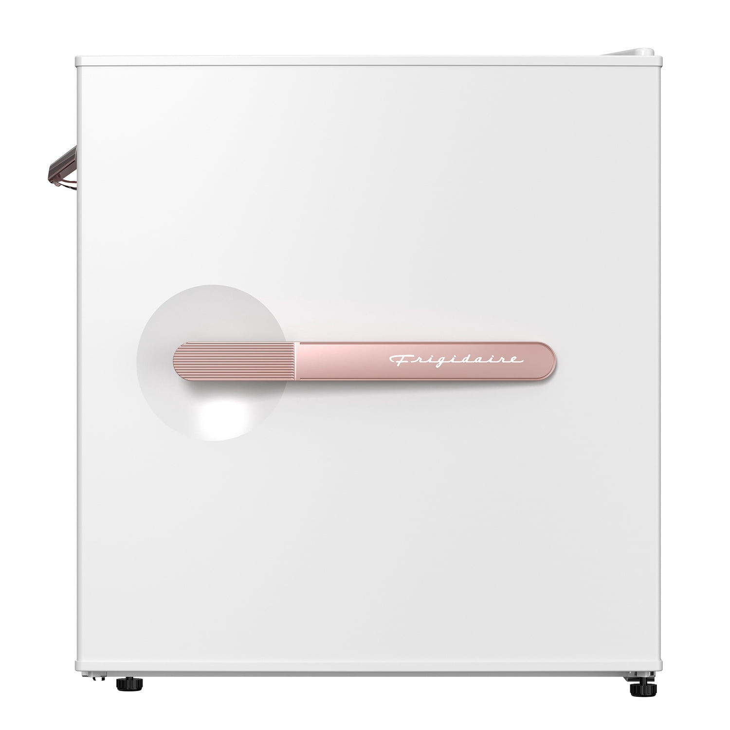 Frigidaire 1.6-Cu. Ft. Retro Compact Bar Refrigerator, Side Bottle Opener, White/Rose Gold