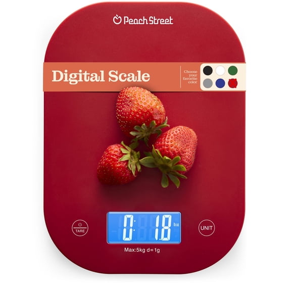 Digital Kitchen Food Scale - LCD Display Weight in Grams, Kilograms, Ounces, Fl Ounces, Milliliters, and Pounds Perfect for Precise Measurements, Baking, Cooking, Meal Prep, Weight Loss,