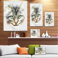 thumbnail image 3 of Cute Kitten Watercolor Hand drawn - Large Animal Canvas Artwork, 3 of 4