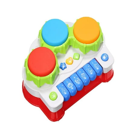 Smart Novelty Hand Drum Toy Three Button Drum Red Music Piano Gift For One Year Old