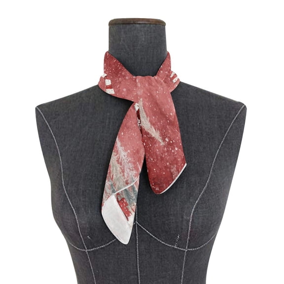 Wobogo Christmas Gnome Square Scarf 23.62 x 23.62 In Lightweight Polyester Silk-Feel Neck Scarf for Women Fashion Head Scarf Hair Wrap Bandana