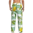 thumbnail image 3 of Bingfone Lemon Mens All Over Print Sleep Pajama Pants-Medium, 3 of 9