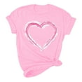 thumbnail image 5 of Pisexur Valentines Day T-shirt Top T-shirt à Manches Courtes Imprimé Amour de la Saint-Valentin pour Femmes Haut à Manches Courtes Col Rond Haut/chemise, 5 of 5
