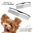 thumbnail image 6 of Poodle Pet Cat and Dog Grooming Comb with Stainless Steel Teeth, 2 Pack (Black), 6 of 8