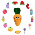 thumbnail image 4 of 1pc Plush Squeaky Bone Dog Toys Bite-Resistant Clean Dog Chew Puppy Training Toy Soft Banana Carrot and Vegetable Pet Supplies, 4 of 10