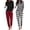 Red Plaid_Black Plaid, variant on Ekouaer 2 Pack Womens Pajama Set Soft Pjs Long Sleeve Top With Jogger Pants Lounge Sets Sleepwear Loungewear with Pockets