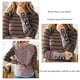 thumbnail image 5 of Blusa de mujer de manga larga con cuello redondo y gemelos, Top de retazos de rayas de leopardo para mujer, 5 of 6