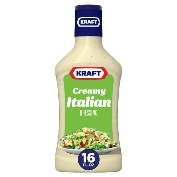 Kraft Creamy Italian Dressing, 16 fl oz Bottle, Pack of 4