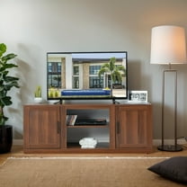 Resenkos Entertainment Centers,TV Stands,58 Inch TV Stand with 1500W Faux Fireplace for TVs up to 65 Inch-Vintage