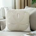 thumbnail image 3 of LALILO Throw Pillow Covers Round Star Sand Ocean White Shell Cushion Cover 18" x 18", 2 Pack, 3 of 6