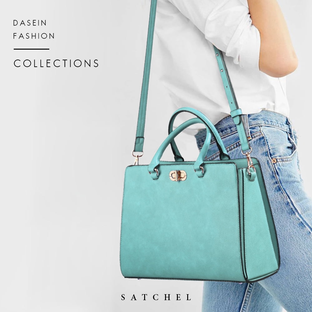 Dasein Women Handbags Fashion Satchel Purses Top Handle Tote Work Bags Shoulder Bags with Matching Clutch