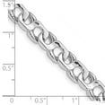 thumbnail image 2 of 14k White Gold Solid Polished Fancy Lobster Closure 7.0mm Fancy Link Bracelet 8 Inch Lobster Claw Link Bracelet for Wome, 2 of 2